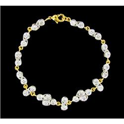 31ctw Lab Diamond 22k Gold Vermeil Bracelet (JEW-2346)