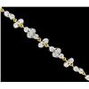 Image 2 : 31ctw Lab Diamond 22k Gold Vermeil Bracelet (JEW-2346)