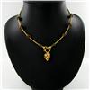 125ct Gold Vermeil Heart Pendant Necklace (JEW-2546)
