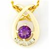 .90ct Natural Amethyst Diamond 9k Gold Pendant (JEW-9268X)