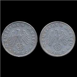 1940B Nazi Germany 50pfg XF Scarce (COI-8113)