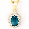 1.17ct London Bl Topaz 12 Diamond 9k Gold Pendant (JEW-9262X)