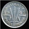 Image 2 : 1947 Australia 3 Pence High Grade SCARCE (COI-6812)