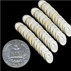 1962D GW 25c Silver BU MS64/65 45pc Roll (COI-7910)