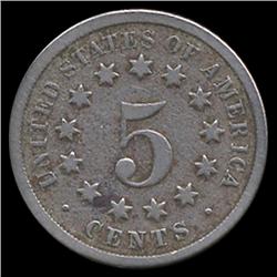 1868 Shield Nickel Repunched Date (COI-7776)