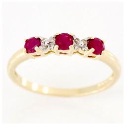 .53ct Genuine Natural Ruby Diamond 9k Gold Ring (JEW-9456X)