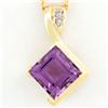 2.63ct Pk Amethyst Genuine Diamond 9k Gold Pendant (JEW-9256X)