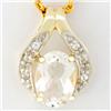 1.06ct Natural Wht Topaz Diamond 9k Gold Pendant (JEW-9272X)