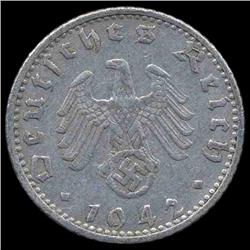1942A Nazi Germany 50pfg XF (COI-8120)