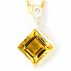 2.94ct Champagne Guartz Diamond 9k Gold Pendant (JEW-9255X)