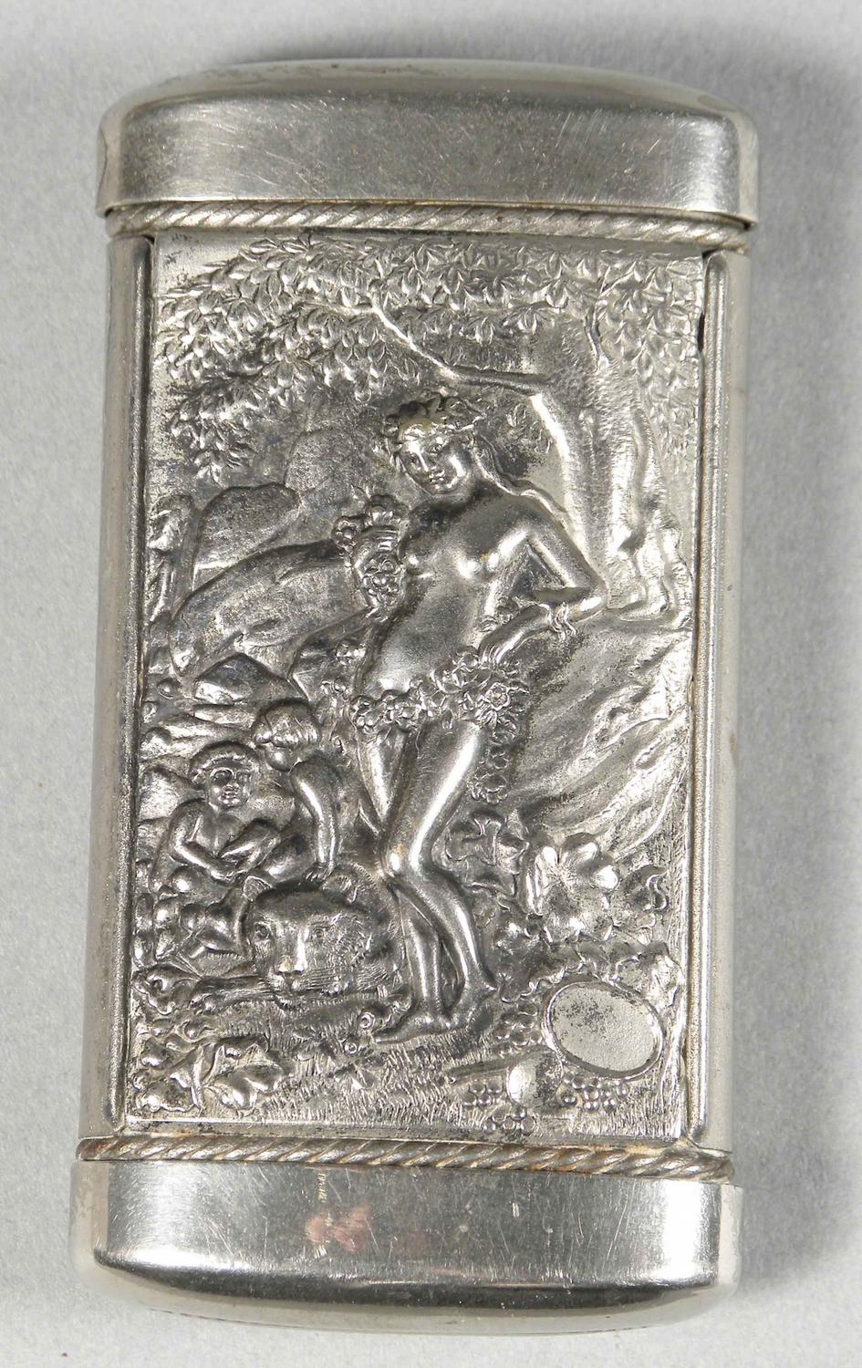 Nickel Plated Brass Match Safe