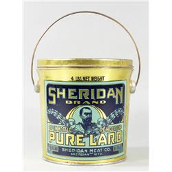 Sheridan Brand Pure Lard Tin