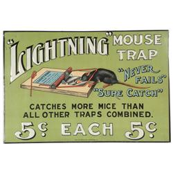 Rare Lighting Mouse Trap Tin Sign