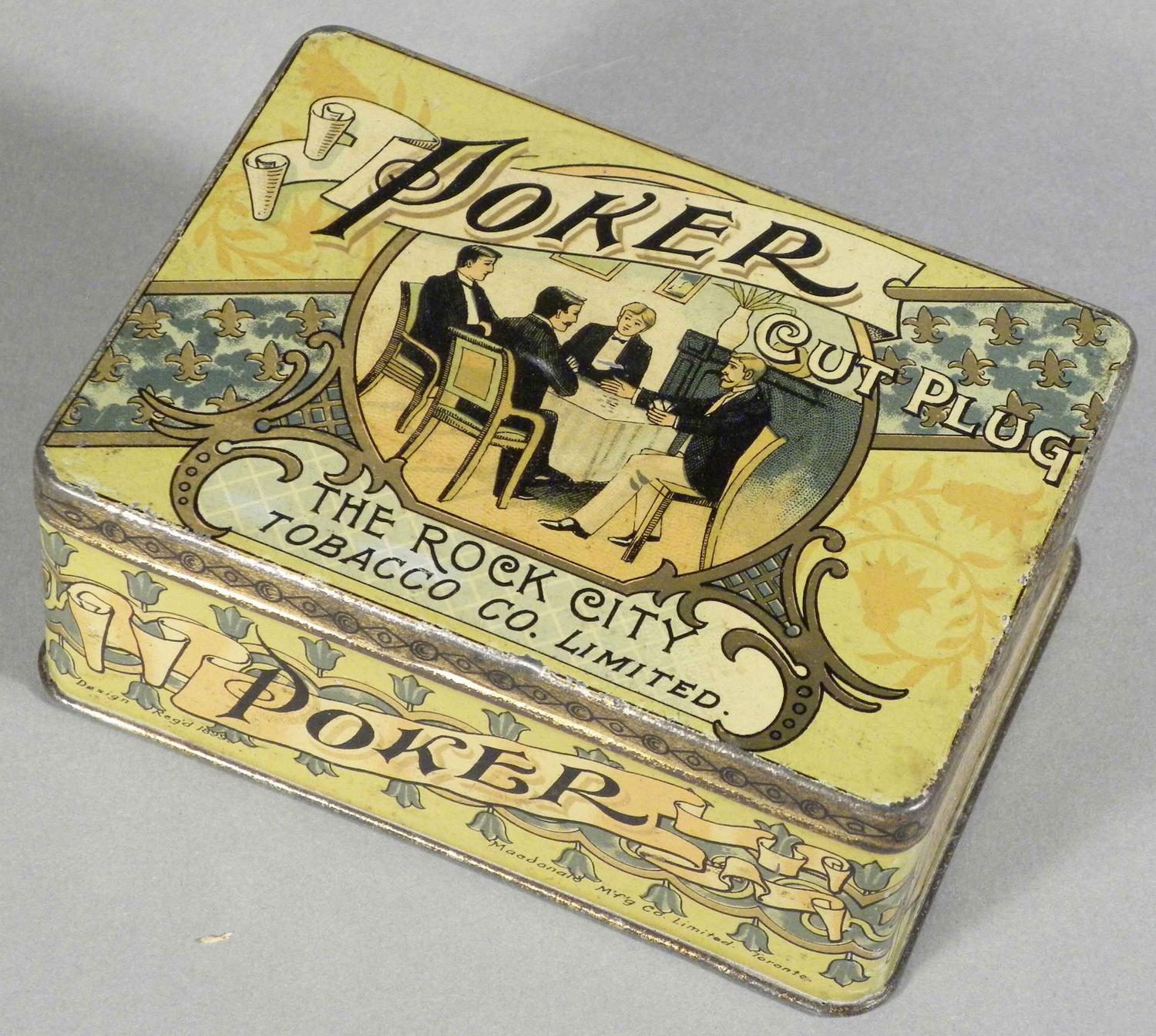 Poker Cut Plug Tobacco Tin