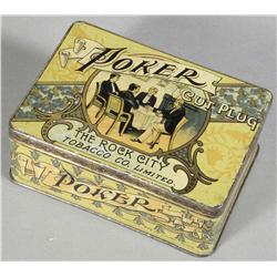 Poker Cut Plug Tobacco Tin