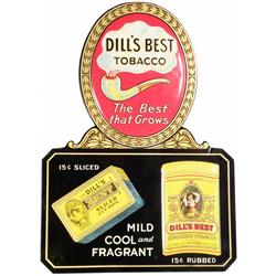 Dill's Best Tobacco Die Cut Tin Sign