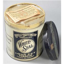 Full, White Seal Long Cut Tobacco Tin