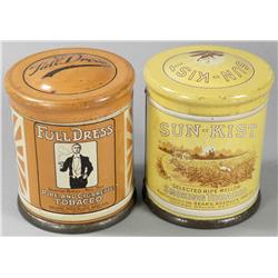 Full Dress and Sunkist Tobacco Tins