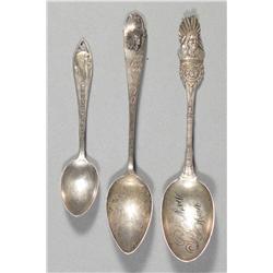 Lot of Three Sterling Silver Souvenir Spoons