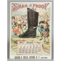 1896 Calendar for Snag Proof Rubbers