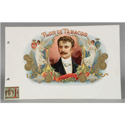Flor De Tabacos Cigar Box Label