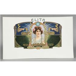 Elita "Flor Fina" Cigar Box Label