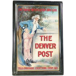 The Denver Post Self Framed Tin Sign