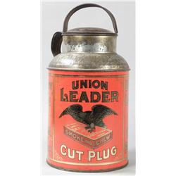 Union Leader Cut Plug Tobacco Milk Pail Tin