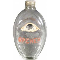 Embossed Enameled Glass Flask