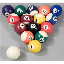 Rare Small Size Pool Ball Set
