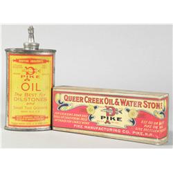 Pike Oil Tin & Queer Creek Water Stone