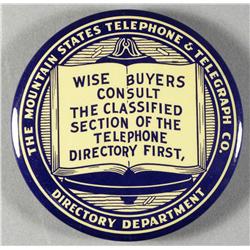 Celluloid Advertising Paper Weight & Mirror