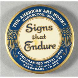 Celluloid Advertising Paper Weight & Mirror