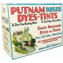 Putnam Fadeless Dyes-Tints Tin Dye Cabinet