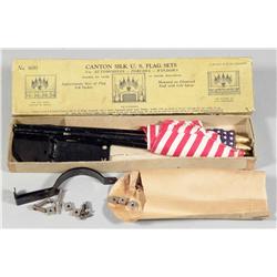 Canton Silk U. S. Flag Set for Automobiles