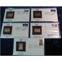 29 (5) 22K Gold Stamps First Day Covers 1983-1991