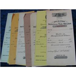 171. $2.40, $5, $6, $10, $12, $15, $20, & $50 Stubs for Special Tax Stamps
