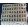 Image 1 : 614. Mint Sheet of 50 Christmas U.S. 8c Stamps. (face value $4.00)