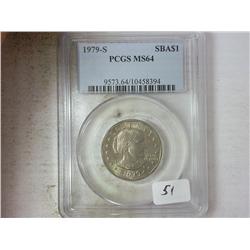 1979-S SBA DOLLAR PCGS MS64