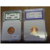 Image 1 : 2 SLABBED LINCOLN CENTS