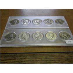 2-1999-D WASHINGTON QUARTER SETS (UNC) 10 COINS