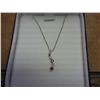 Image 1 : 10KT WHITE GOLD NECKLACE WITH STONES 1.7 GRAMS