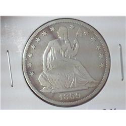 1859-O SEATED LIBERTY HALF DOLLAR