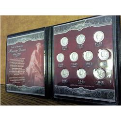 LAST 10 YEARS OF MERCURY DIMES (AS SHOWN)