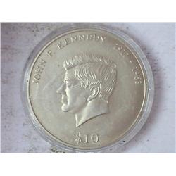 2000 LIBERIA $10 JFK (UNC)