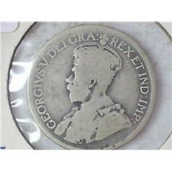 1928 CANADA 25 CENTS (SILVER)