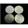 Image 2 : 4-1964'S 90% SILVER KENNEDY HALF DOLLARS