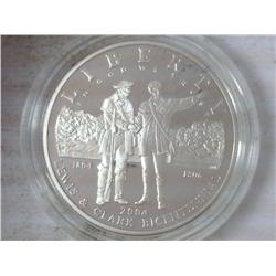 2004 LEWIS & CLARK PROOF US SILVER DOLLAR