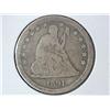 Image 1 : 1891 SEATED LIBERTY QUARTER