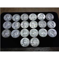 20-1964 WASHINGTON SILVER QUARTERS